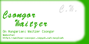 csongor waitzer business card